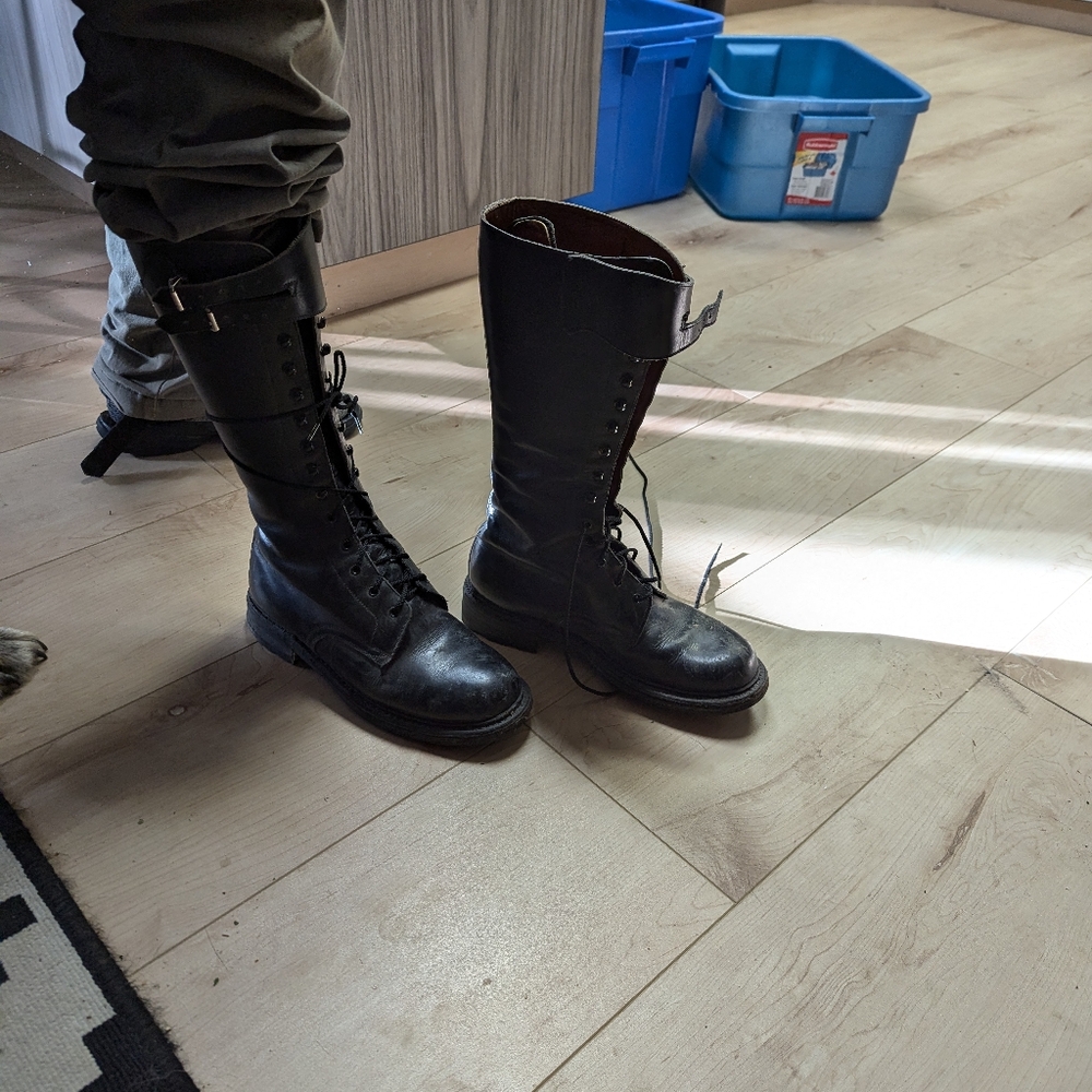 Genuine Italian motorcycle-police force boots
